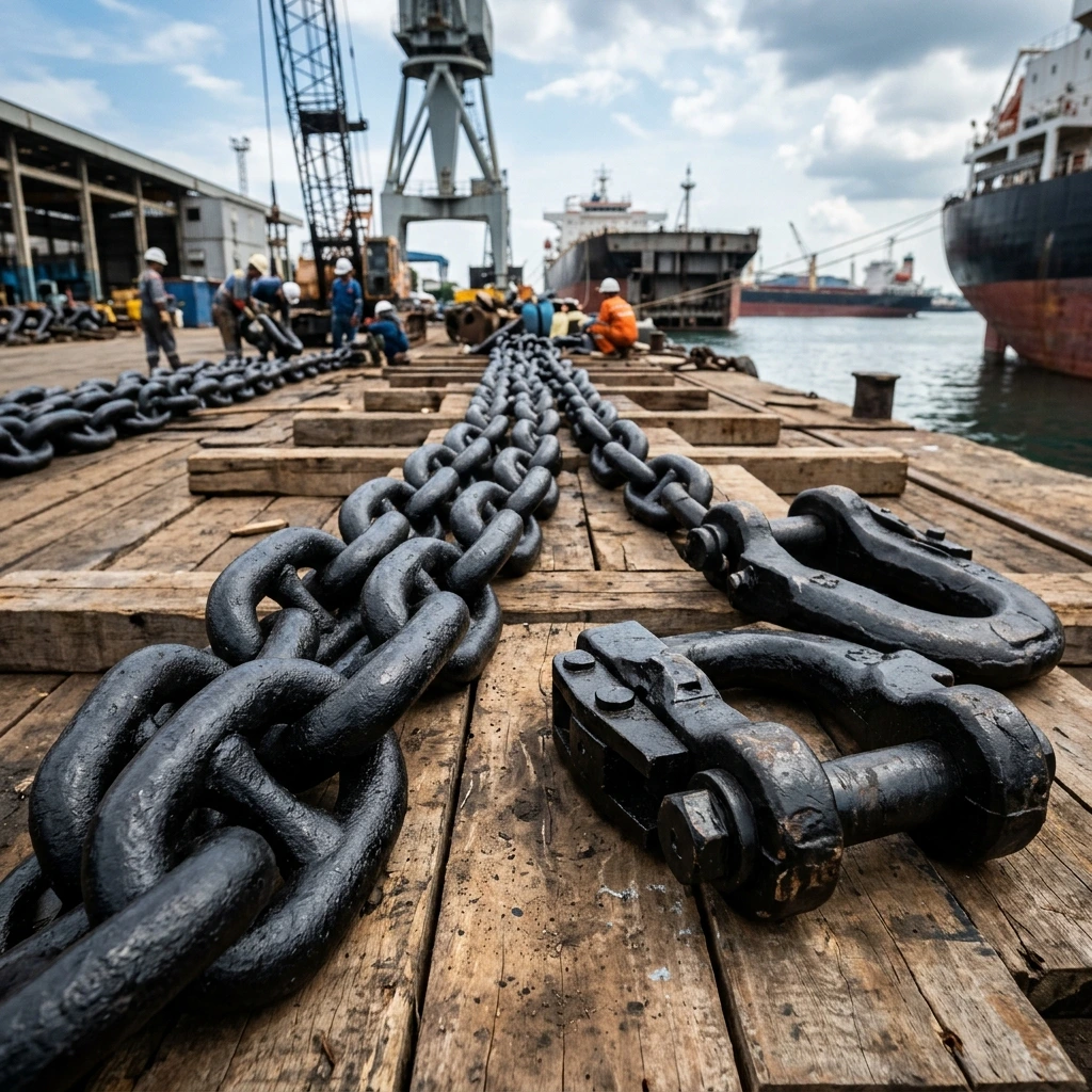 Spesifikasi Rantai Jangkar Kapal (Anchor Chain Grade U2 & U3): Standar Pengujian Tarik & Sertifikasi BKI